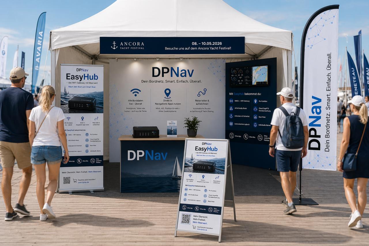 DPNav: Messestand auf dem Ancora Yacht Festival 2026