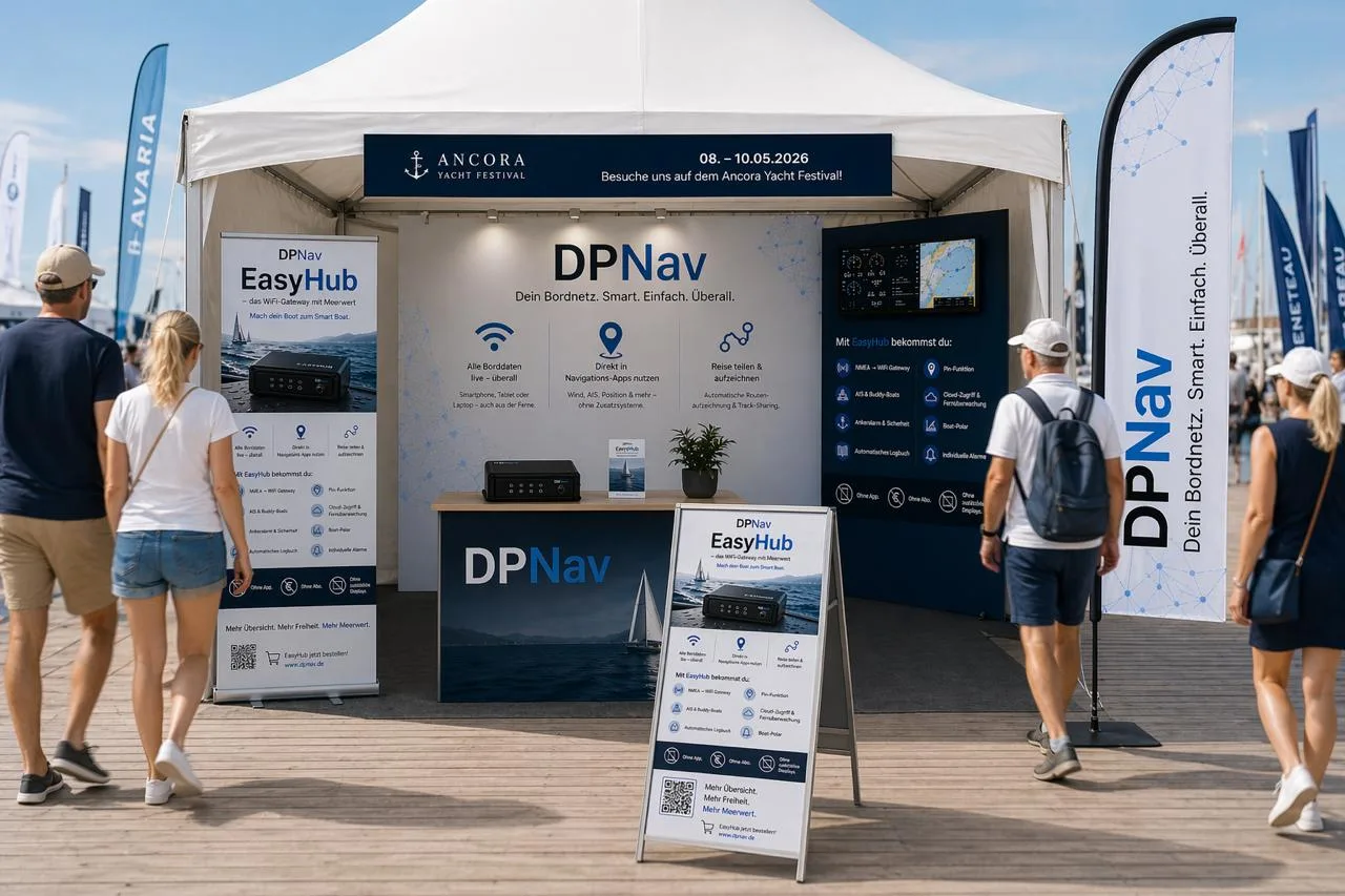 DPNav: Messestand auf dem Ancora Yacht Festival 2026