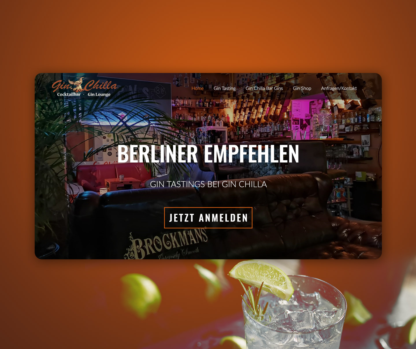 Gin Chilla Bar, Website
