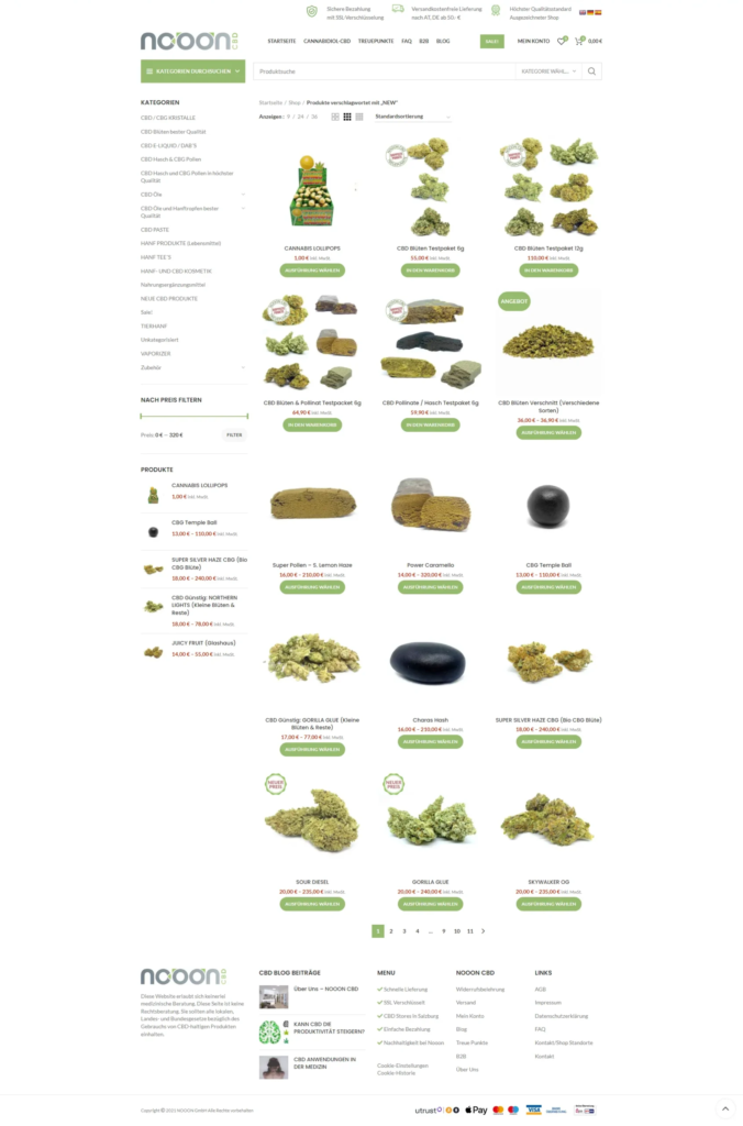 nooon cbd, Mobile Shop