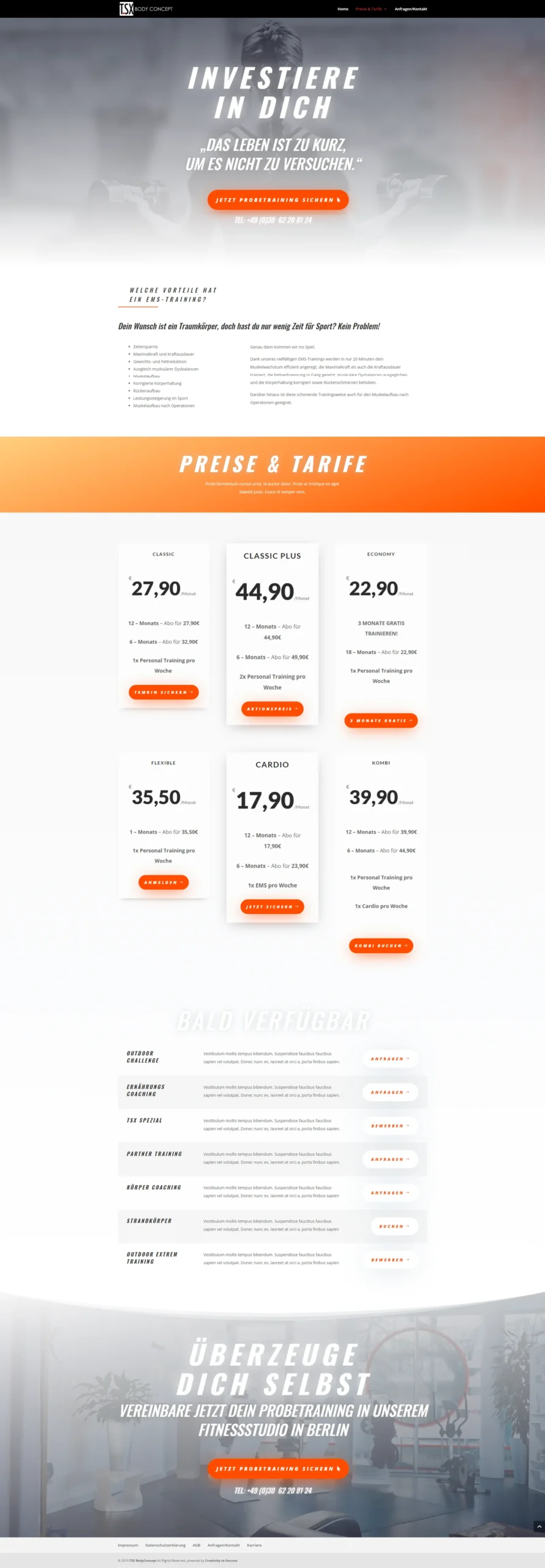 TSX BodyConcept, Website