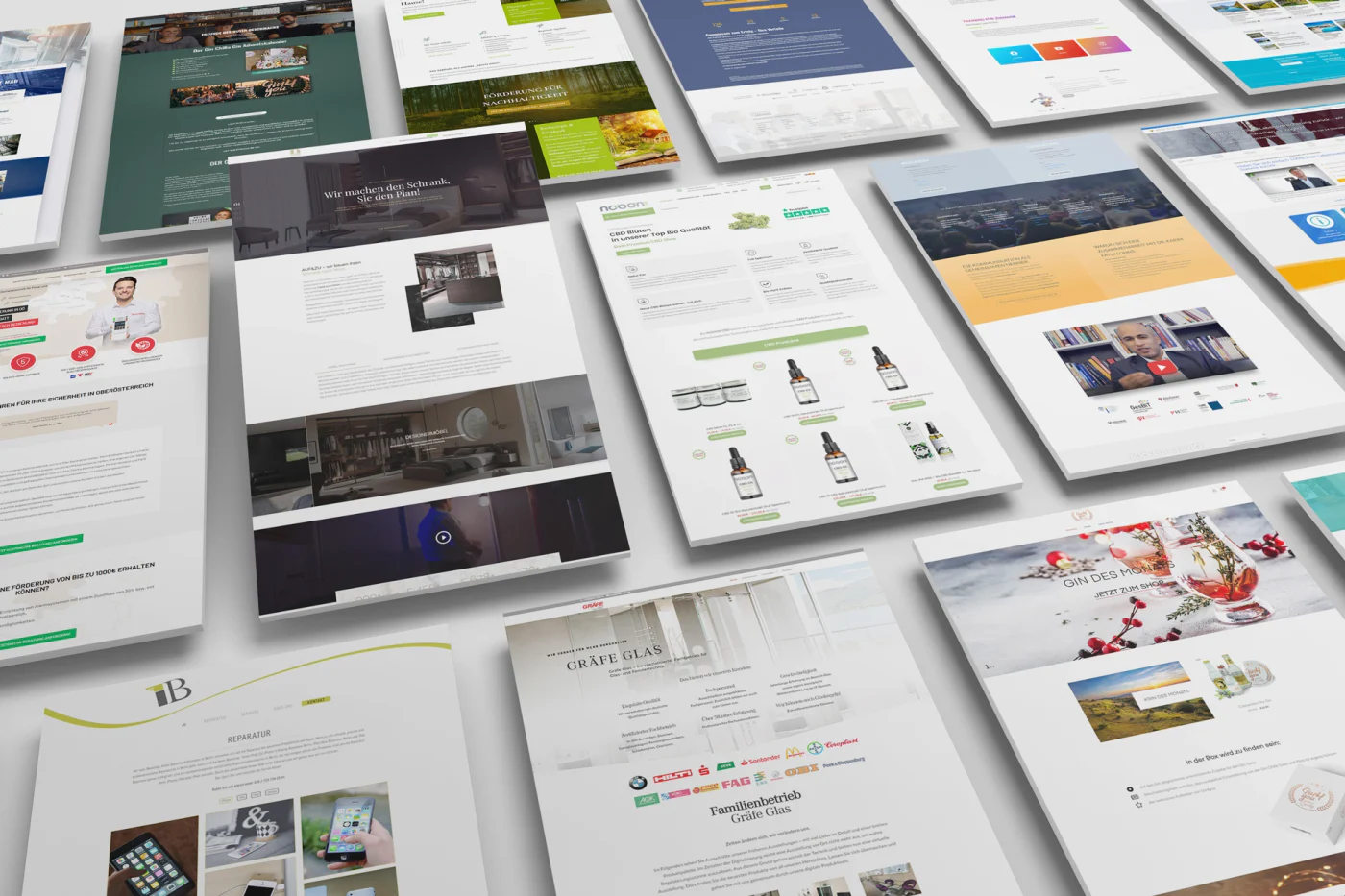 Auswahl von Webdesign-Projekten aus über 10 Jahren Arbeit als Mediengestalter